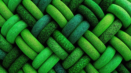 Intricate Woven Green Pattern
