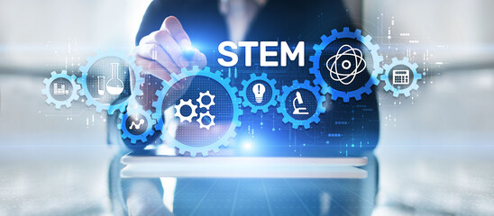 STEM Science technology engineering mathematics education learning concept.