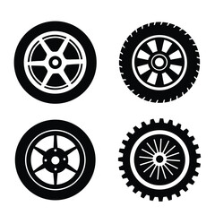 Car Wheel Rim Illustration Set
