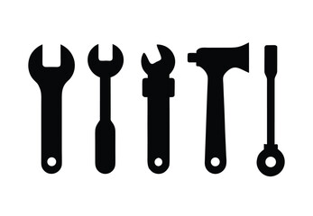 Essential Construction and Repair Tool Silhouettes