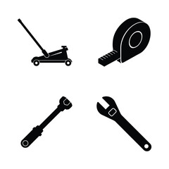 Garage and Maintenance Tool shilhuette Set