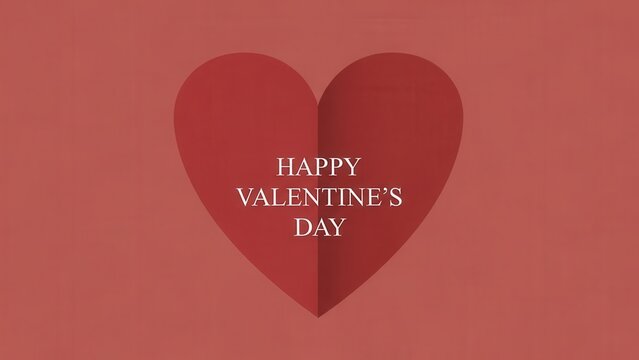 Happy Valentines Day Red Heart Background with Textured Pattern.