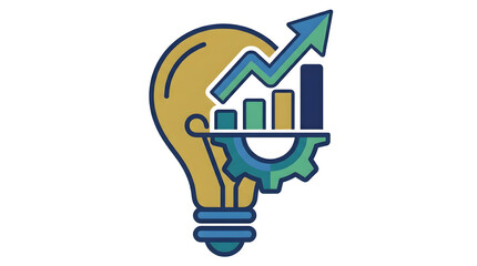 business graph and arrow