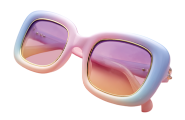 These bubble-style sunglasses feature a soft puffy frame and a pastel color scheme. Perfect for summer activities, they are great for adding a fun touch to any outfit