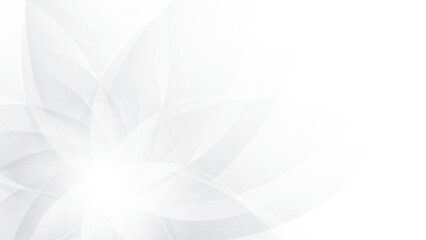 Abstract white and gray color, modern design stripes background with curve lines and glowing light. Vector illustration.