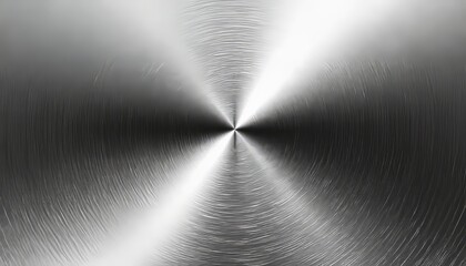 Stylish Silver Brushed Sheet with Concentric Metal Texture for Quality Design Aesthetic