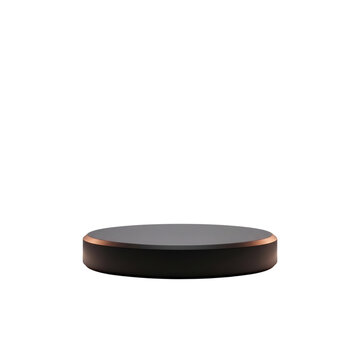 Black product podium on dark background 3D render