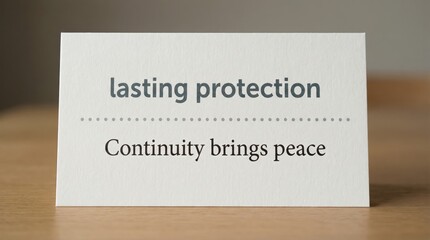 Obraz premium Inspirational Quote About Lasting Protection and Peace
