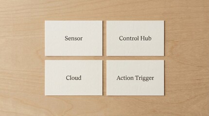 IoT Components Arranged on Wooden Surface