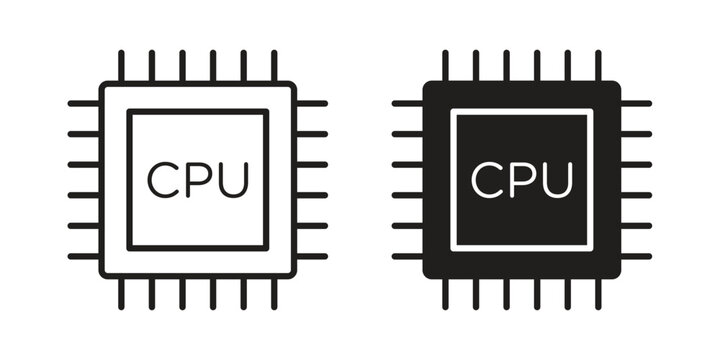 CPU icon suitable for mobile application.