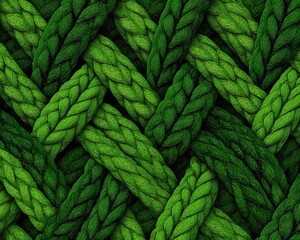 Intricate Green Woven Pattern Texture