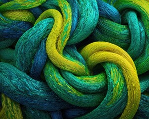 Abstract Intertwined Geometric Pattern