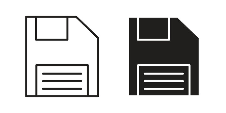 Floppy disk icon suitable for mobile application.