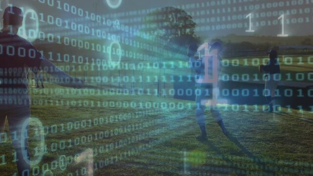 Animation of data processing over diverse baseball players