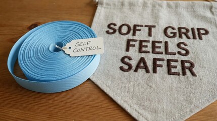 Self Control Ribbon and Fabric Banner Message