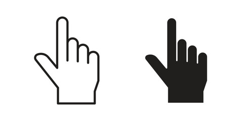 Obraz premium Hand pointer icon suitable for mobile application.