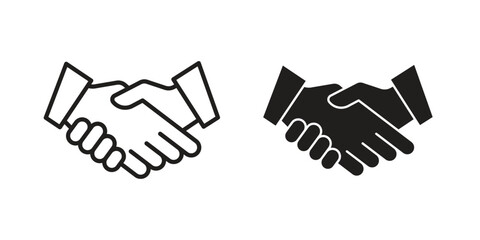 Obraz premium Handshake icon suitable for mobile application.