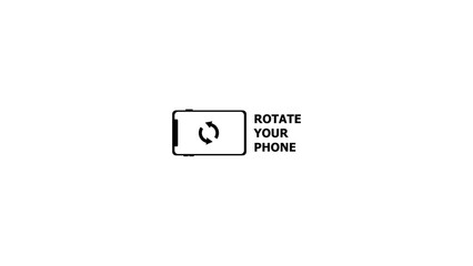 Obraz premium A graphic showing a smartphone with a rotation symbol and the text 'rotate your phone'