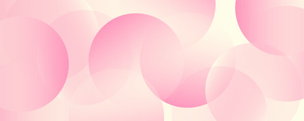 Minimalist banner background, pastel colorful, pink and yellow gradations. Circle effect style geometric, abstract background. vector illustration