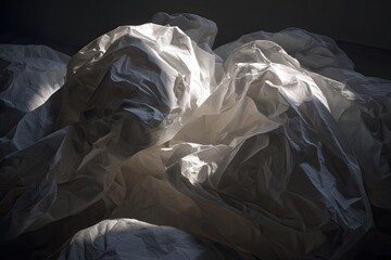 Crumpled Fabric With Dramatic Lighting