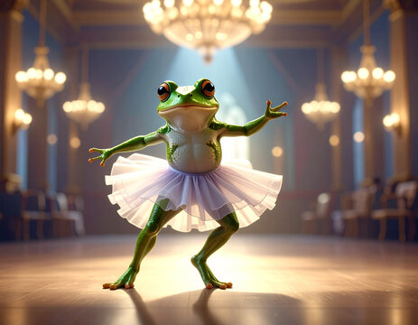 Frosch tanzt Ballet