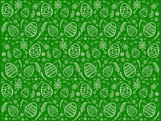 Easter pattern with easter eggs.