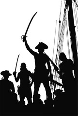 Pirates Silhouette Vector Design 