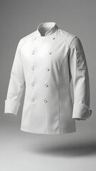 White Chef Coat on Mannequin.
