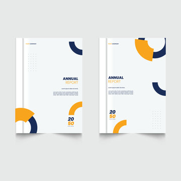 Layout modern design annual repot cover template portfolio design business cover design a4. Modern line circle chart theme book cover template.
