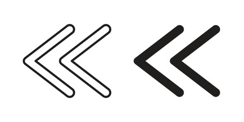 Obraz premium Previous arrow icon suitable for mobile application.