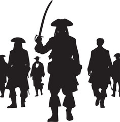 Pirates Silhouette Vector Design 