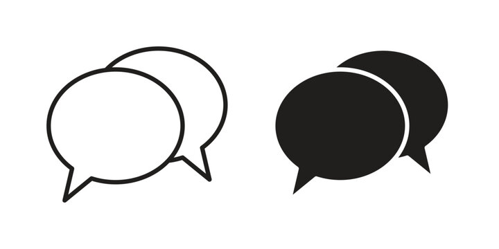 Speech bubble icon suitable for mobile application.