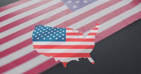 Animation of rainbow flag over cloudy sky