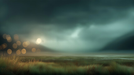 A wonderful landscape with golden reflections.