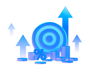Business Finance Growth Investment Profit Target Success Isolated Transparent PNG