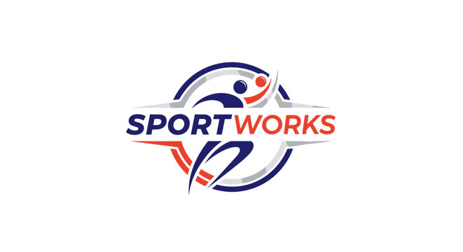 Sportworks Logo Design with Dynamic Elements.