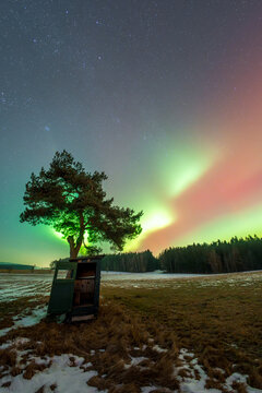 Nordlichter &uuml;ber dem Fichtelgebirge
