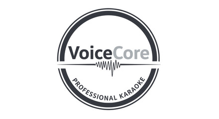 VoiceCore Professional Karaoke Logo Design.
