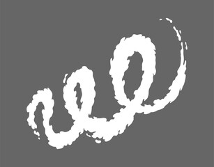 Fototapeta premium Smoke cloud icon. Vector special effect of puff or steam cloud. Fire blast, smog or fume. Dust or vapor template. Cartoon design white element of comic book
