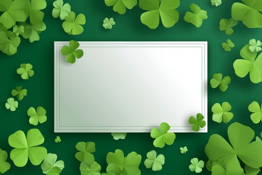 St. Patrick's Day Shamrocks Border Frame