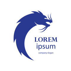 dragon head mascot logo design