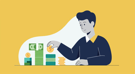 Personal Finance Management Budgeting And Savings Strategy illustration