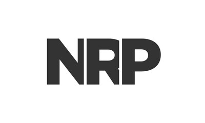 NRP logo design template with strong and modern bold text. Initial based vector logotype featuring simple and minimal typography. Trendy company identity.