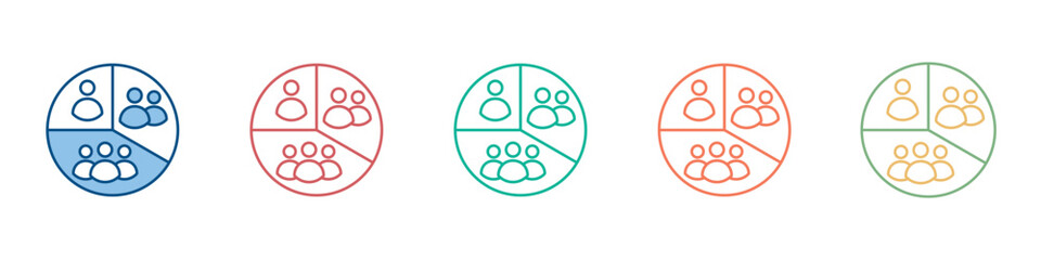 Market Segmentation Icon Set Multiple Style Collection 