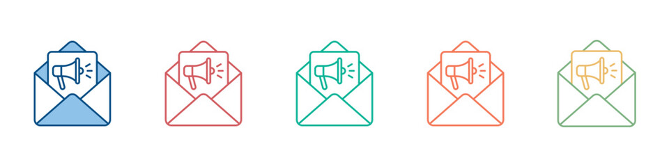 Email Marketing Icon Set Multiple Style Collection 