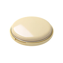 Round yellow compact on black