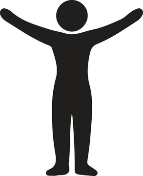 Jumping Jack Exercise Icon Silhouette