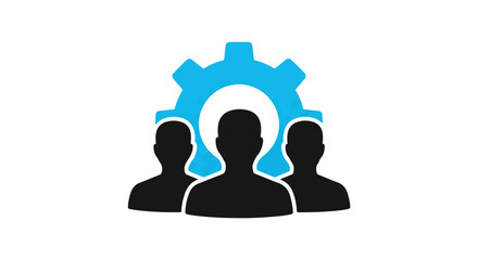 Fototapeta premium Team collaboration with gear