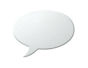 White Speech Bubble Icon Illustration.