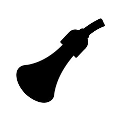black silhouette of a bottle or jug on white background